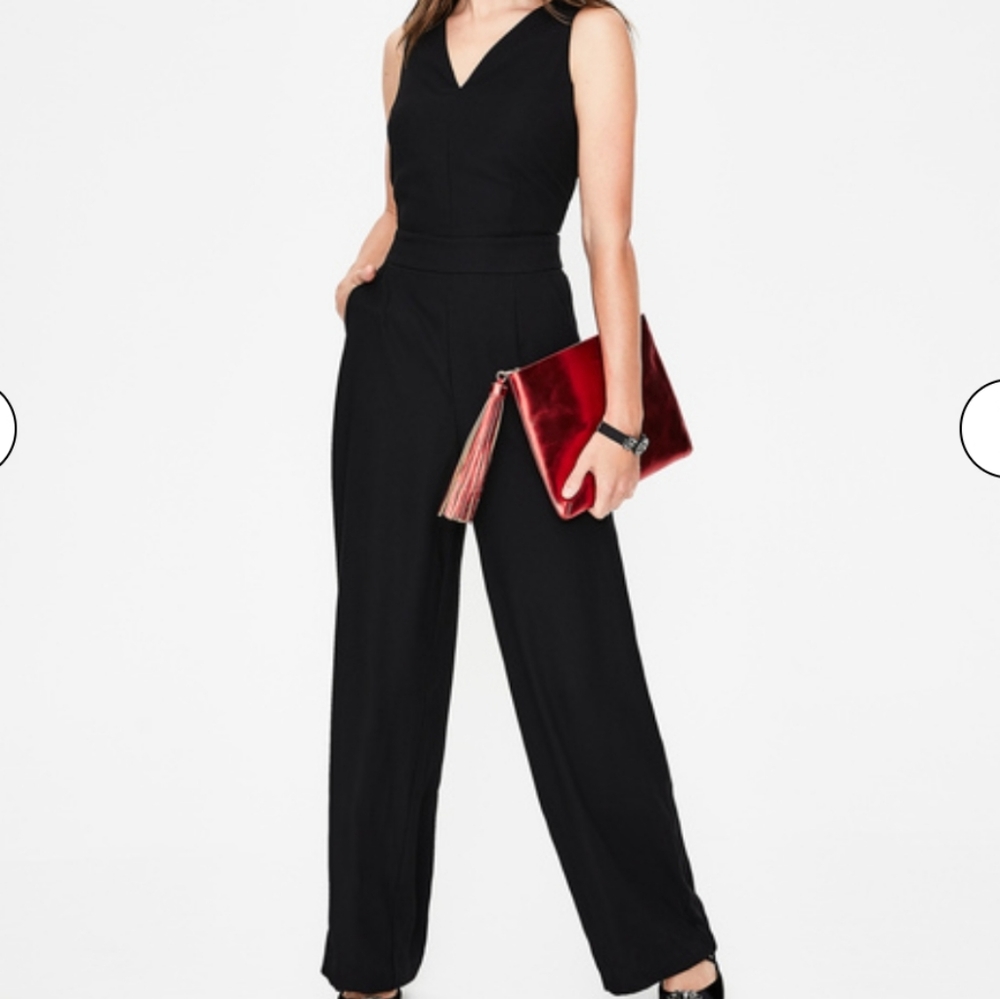 Boden Hexham Jumpsuit in black - Picture 1 of 11